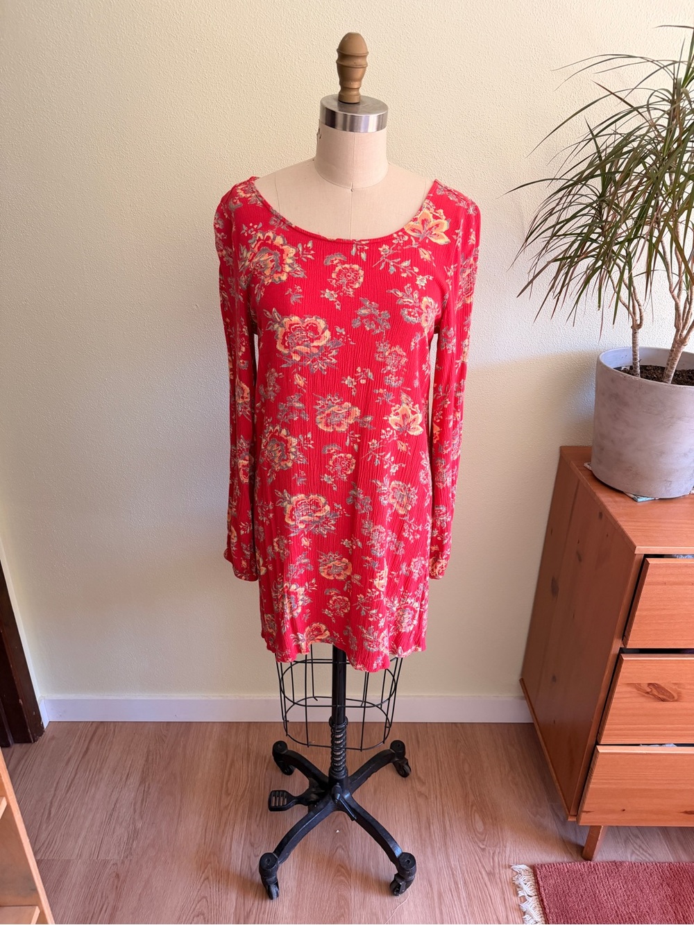 Women's Billabong Floral Long-Sleeve Shift Dress